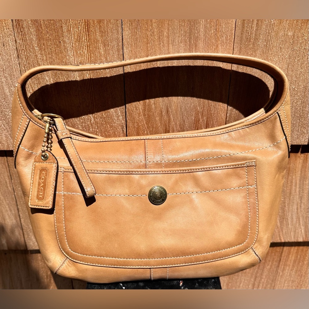 COACH Vintage Ergo Hobo Brown Leather Handbag Tan